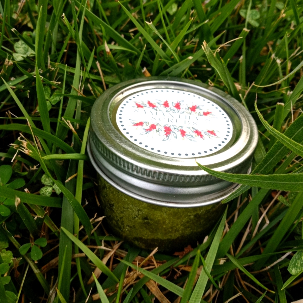 Matcha green tea scrub
